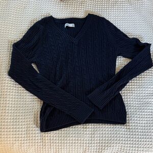Women's size M Navy Cable Knit Sweater